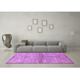 thumbnail image 3 of Ahgly Company Indoor Round Oriental Purple Traditional Area Rugs, 5' Round, 3 of 4