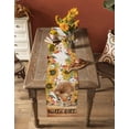 thumbnail image 5 of Ldtrchee Hello Fall Squirrel Table Runner 120 Inches, Pink Pumpkins Thanksgiving Bed Runner Dresser Scarves Tabletop for Indoor Outdoor Parties/Ceremony/Banquet, 13"x 120", 5 of 8