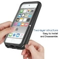 thumbnail image 2 of Compatible with iPod Touch 7th/6th/5th Generation Case, Dustproof Shockproof Case with Built-in Screen Protector, Bumper Frame Heavy Duty Full Body Protective Cover,Black, 2 of 6