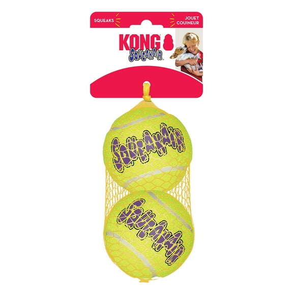 KONG® SqueakAir Tennis Balls Fetch Dog Toy with Squeaker, Large, 2 Count