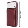 thumbnail image 2 of Klonfd With Foldable Card Holder & Stand For IPhone 17 Pro Wallet Phone With Card Slots Detachable Leather Cover Supports Wireless Charging, 2 of 5