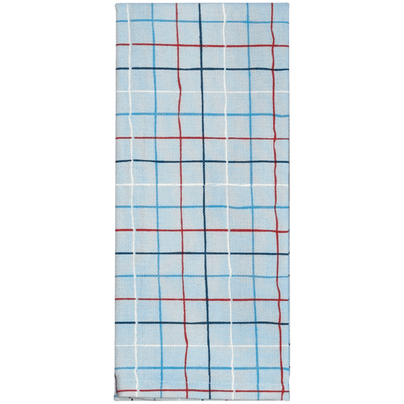 Celebrate Everyday Red White and Blue Plaid Kitchen Towel