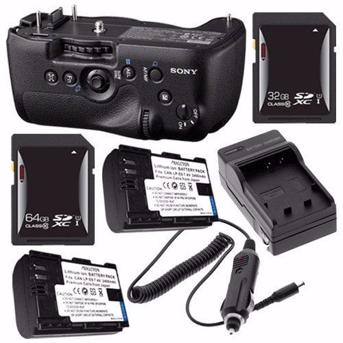 Sony Vertical Battery Grip for Alpha A99 DSLR Camera + NP-FM500H Battery + External Charger + 32GB SDHC Card + 64GB SDXC