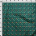 thumbnail image 3 of oneOone Polyester Lycra Dark Teal Green Fabric Leaves|Palm Tree & Dinosaur Sewing Fabric By The Yard Printed Diy Clothing Sewing Supplies 56 Inch Wide, 3 of 4