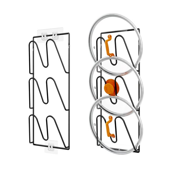 Organizador Durmmur con tapa para ollas, 6 niveles, para armario, puerta o pared