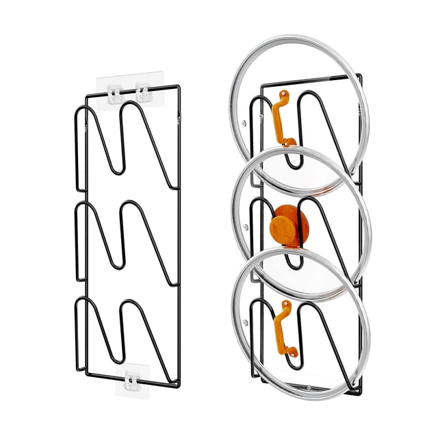 Organizador Durmmur con tapa para ollas, 6 niveles, para armario, puerta o pared