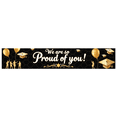 thumbnail image 2 of LUUFILx Congratulations Banner Graduation Party Decoration We Are So Proud of You Backdrop Supplies Gold Black Event Celebration Background Photography Decoration, 2 of 7