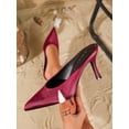 thumbnail image 2 of On feet& in love Pointed Toe Satin Slip-On Stiletto Heel Mule Pumps for Women, 2 of 6