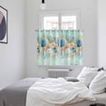 thumbnail image 3 of Beach Coastal Teal Kitchen Curtains Window Panels, Nautical Shell Starfish Coral Summer Insulated Window Treatment Curtain, Grommet Curtains for Bedroom/Living Room/Bathroom, 2 Piece 52"Wx72"L, 3 of 8