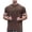 Brown, variant on YFNNUP Men's Solid Cotton T-Shirts Short Sleeve Lightweight Tee Sports Style Round Neck Top Cozy Muscle Tshirts