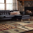 thumbnail image 1 of Homespun Cabin Novelty Lodge Pattern Brown Rectangle Area Rug, 4' x 5', 1 of 10