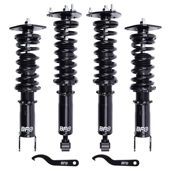 BFO Coilovers for Nissan 370Z RWD 2009 , for INFINITI G37 RWD 2009-2015, Height Adjustable Coilovers Suspension Kit, Preset Damping Shock Absorber Struts, Lowering Kit Black