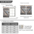 thumbnail image 3 of Farmhouse Wooden Barn Door Kitchen Curtains Country Vintage Farm Wood Kitchen Window Curtains Rustic Western Small Short Cafe Tier Curtains Over Sink Drapes Treatment Fabric 2 Panels (26x36 Inch), 3 of 5