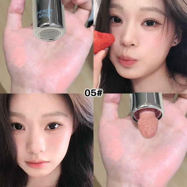 Low Saturation Matte Peach Pink Plush Brush Liquid Cheek Smooth Cheek Natural Blush Tint Easy