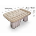 thumbnail image 3 of Inflatable Car Mattress Travel Bed, Thickened Car Camping Bed Sleeping Pad with Pump, Inflatable Pillows for Back Seat, Side Seat,Trunk Sleeping (Beige 1set), 3 of 9