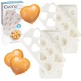 thumbnail image 2 of Mini Heart Ravioli Molds (2 PK)- Homemade Filled Pasta Maker- 2 pc Tray & Press makes 8 Stuffed Raviolis at a Time, Easy to Use and Clean - Italian Date Night Party- Fun Cooking Gift for Her or Him, 2 of 4