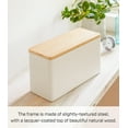 thumbnail image 5 of Yamazaki Home Countertop Organizer, White, Steel + Wood, Lid, Sliding Divider, No Assembly, 5 of 7