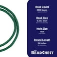 thumbnail image 4 of The Bead Chest African Vinyl Beads, Ghana Vulcanite Crafts Supplies for DIY Jewelry Making, Necklaces, Bracelets (6mm, Forest Green), 4 of 4