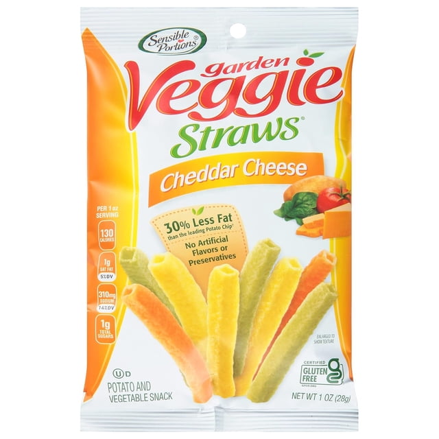 Garden Veggie Snacks - Veggie Straws, Snack Size, Sea Salt, 1 Oz (Pack of 24)