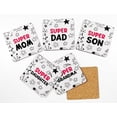 thumbnail image 2 of Inkdotpot Set of 6 Drink Coasters Easy Clean 4-inch SquareCoastersCork Base-Reusable- Family Gift, 2 of 8