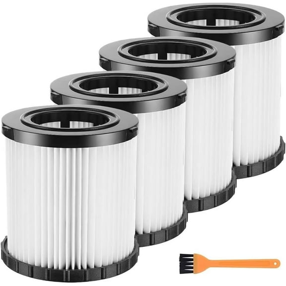 4 Pack DCV5801H HEPA Filter Compatible with DEWALT DCV581H and DCV580 Wet Dry Vacuum, Washable and Reusable Hepa Filter