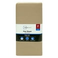 Mainstays 300TC Cotton Rich Percale Easy Care Bed Sheet,BrownStone Full Flat Sheet