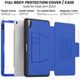 thumbnail image 3 of Dteck Luxury Business Case for iPad Air 11 inch 2025/2024 (M3/M2),Mangetic Leathe Card Slots Smart Case Built-in Pencil Holder Shockproof TPU 7 Viewing Angles Stand Folio Cover,Blue, 3 of 10