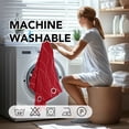 thumbnail image 3 of Deconovo Silver Printed Blackout Curtains - 2 Panels, Wave Dots Pattern, Grommet Top, 42"x72", Thermal Insulated Drapes for Bedroom & Living Room, Red, 3 of 10
