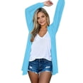 thumbnail image 6 of Meichang Sheer Cardigans for Women Summer Light Weight Long Sleeve Kimono Cardigan Open Front Chiffon Cover Ups Casual Resort Wear with Pockets, 6 of 7