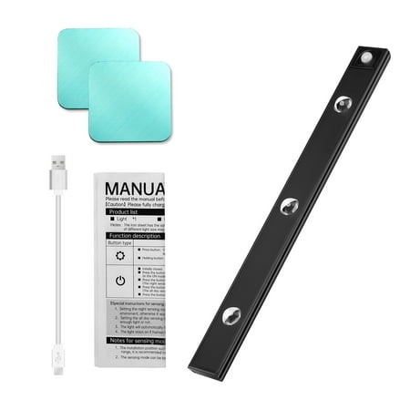 

Liwarace LED Kitchen Under Cabinet Closet Motion Sensor Strip Bar USB Night Lamp 30/40CM