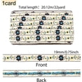 thumbnail image 2 of 22 Yards 3/4" Wide Beige Jacquard Ribbon Trim Yellow & Black Floral Embroidery Lace Sewing Trim Ribbon for DIY Craft Wrapping Bow Gift Packaging Costume Accessories Decoration, 2 of 7