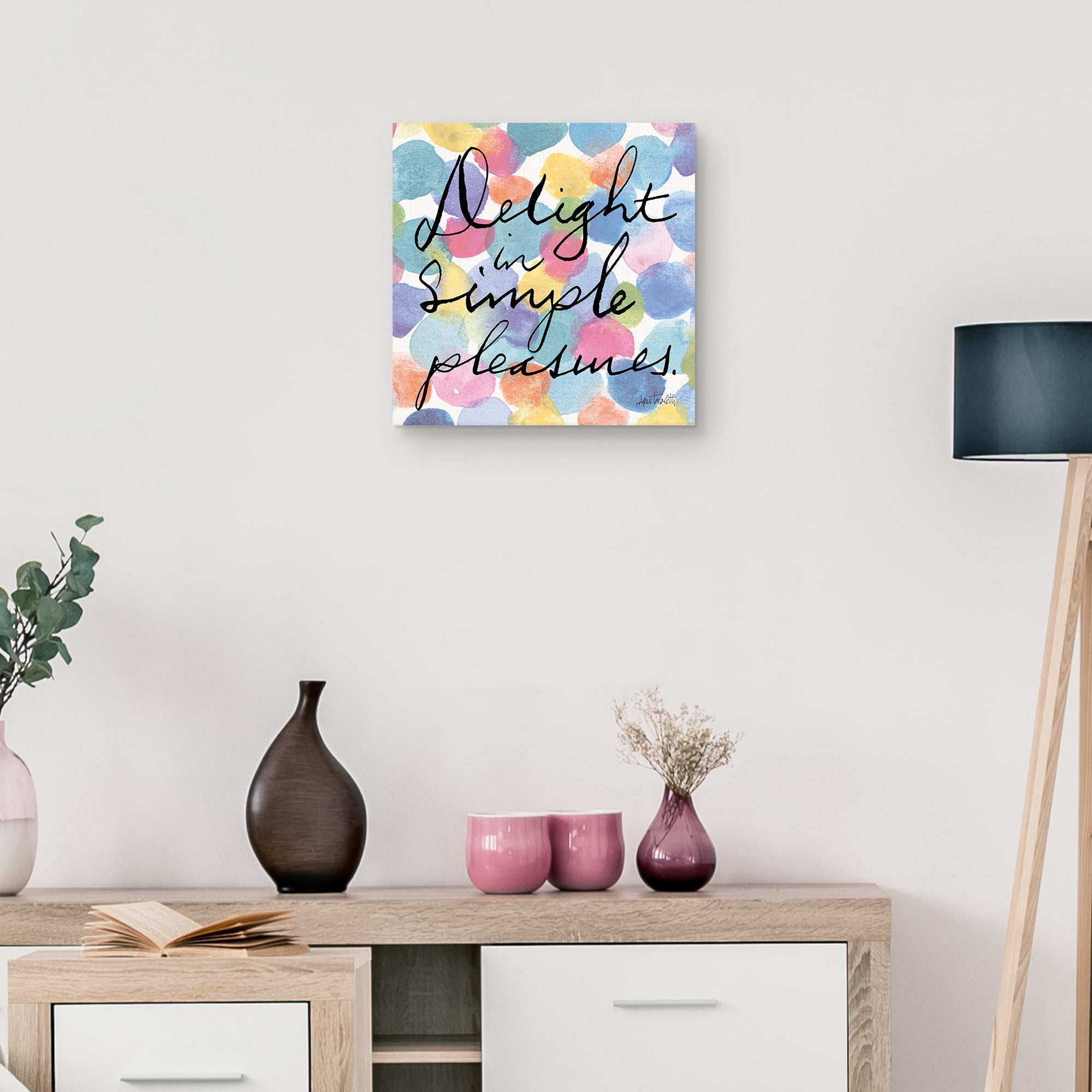 Delight in Simple Pleasures by Anne Tavoletti Canvas Art Print