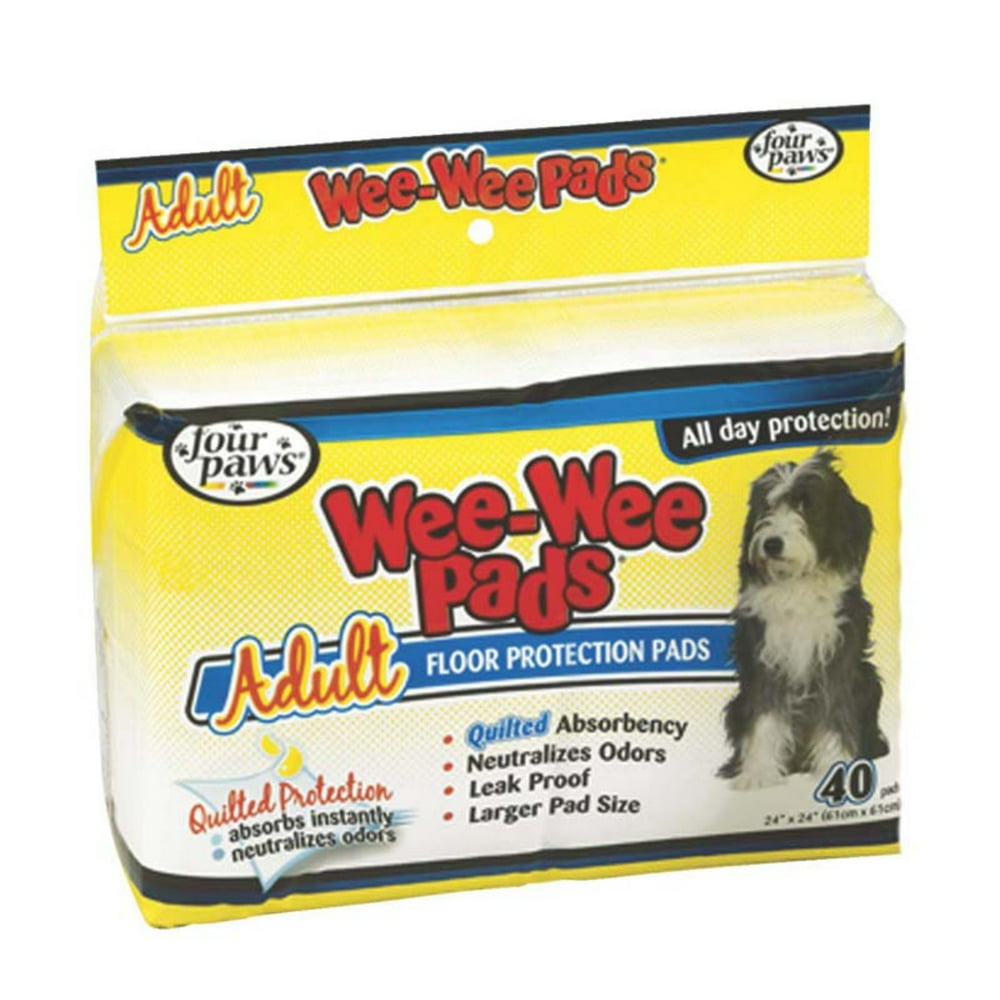 Four Paws Wee Wee Pads for Adult Dog in White