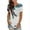 Green, variant on Herrnalise Women's Classic-Fit 100% Cotton Short-Sleeve T-Shirt Fashion Women's Casual T-shirt Feather Printed Round-Neck Short Sleeve Pullover Tops Blouse