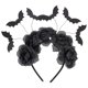 thumbnail image 1 of Halloween Black Rose Flower Headdress Headpiece Cosplay Party Havebanda, 1 of 6