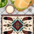 thumbnail image 3 of Joocar Tribal Feather Pattern Table Mats Set Of 4 For Home Kitchen Table Decor 12x18 inch, 3 of 5