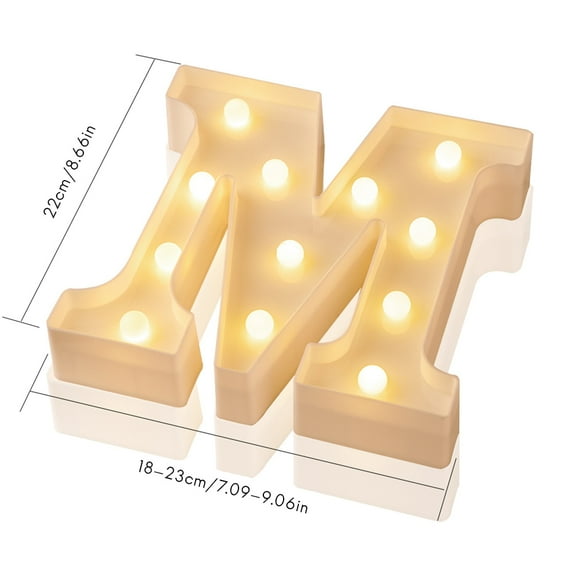 LED 26 Alfabeto Letra Número Luces Ampersand y Símbolo Amor Corazón Iluminar Lámpara de señal para amor Boda Fiesta en casa Decoración de bar de vacaciones