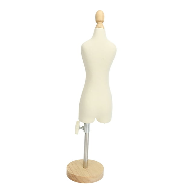 Modèle de Robe Mini avec Base en Bois pour Couture Affichage Photo Enseignement Design à Jambes Fendues, Simule les Types de Corps Féminins