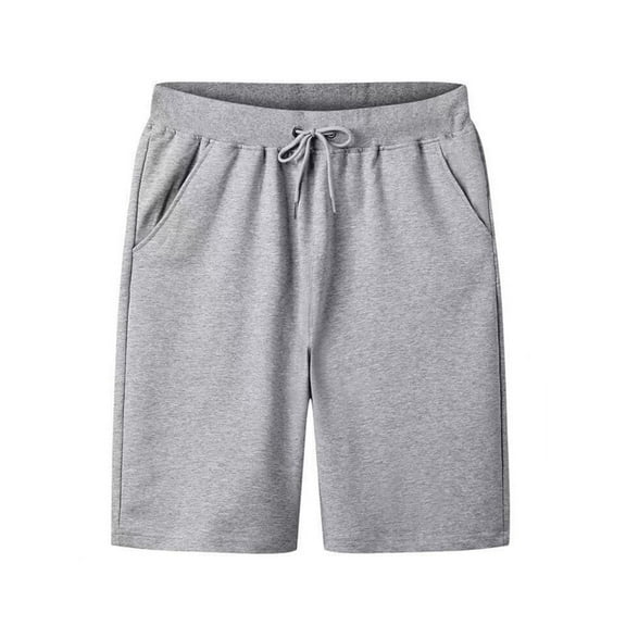 yillto Big and Tall Cotton Shorts for Mens Causal Loose Elastic Waist Drawstring Pockets Running Shorts
