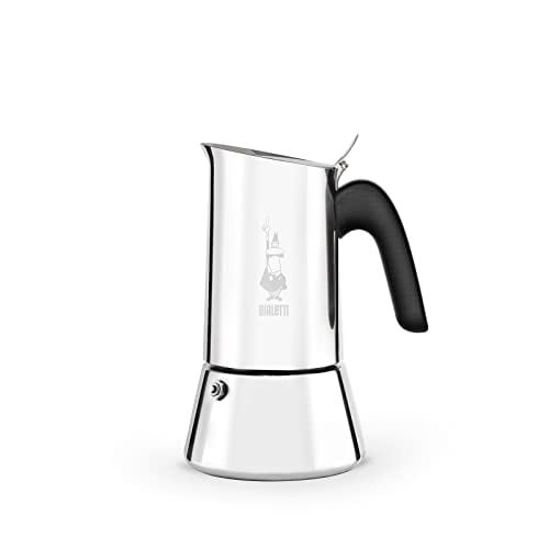 Bialetti - New Venus Induction, Stovetop Coffee Maker, Suitable for all Types of Hobs, Stainless Steel, 10 Cups (15.5 Oz), Aluminum, Silver