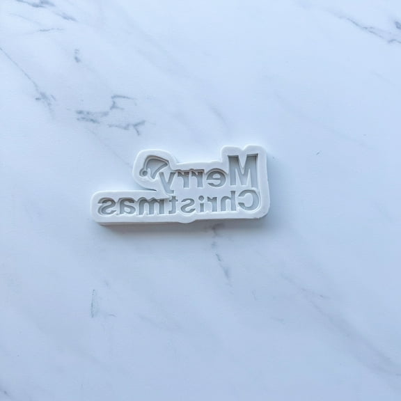 MERRY CHRISTMAS PLAQUE BAKING MOLD FOR CUPCAKES, CAKEPOPS, CHOCOLATE STRAWBERRIES, PRETZELS & RICE KRISPIES