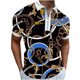 thumbnail image 1 of Blusa de manga corta con estampado de cremallera para hombre Pompotops oipoqjl24425, 1 of 3
