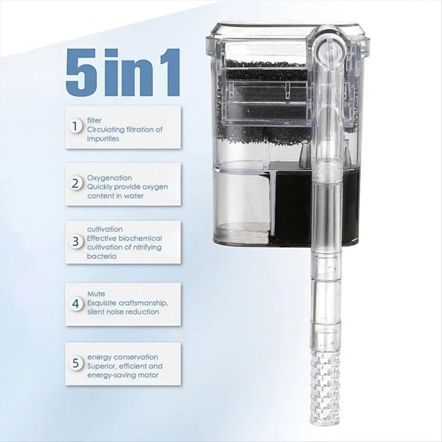 Filtro de Acuario Filtros Silenciosos para Peceras Flujo Ajustable Tanque Externo