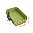 thumbnail image 3 of Large Cat Litter Box, Top Entry Cat Litter Box, Cat Litter Pan with Cat Scooper, Senior Cat Litter Boxes, Detachable Easy Clean, Cat Necessities 19.29x13.78x5.12 Inch (Green), 3 of 6