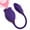 Purple, variant on OCTMOM Rose Toys Vibrators for Women, 3 in 1 G-spot Vibrator with Dildo Vibrating Ball for Partner Play, Red