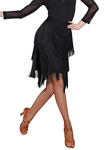 Women Latin Cha cha Salsa Tango Dance Skirt Wrap Ballroom Dancewear Skirt 