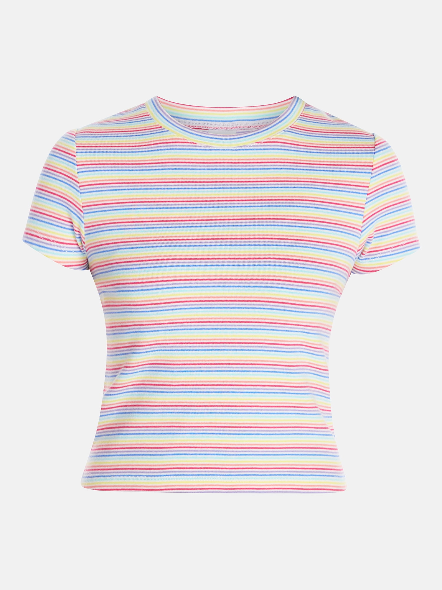 No Boundaries Pride Striped Cotton Baby Tee, Women's XXS-XXL