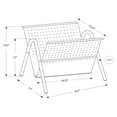 thumbnail image 3 of Monarch Specialties Magazine Rack Black Metal I 2040, 3 of 3