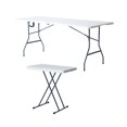 thumbnail image 1 of Mesa Plegable Blanca 180 cm + Mesa Plegable Personal LOOMBER, 1 of 6