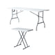 thumbnail image 1 of Mesa Plegable Blanca 180 cm + Mesa Plegable Personal LOOMBER, 1 of 6